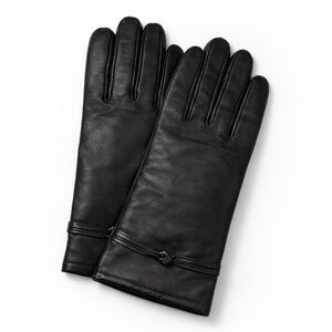 Black 100% Leather Gloves | Soft Lined | Size Medium | Classic Winter